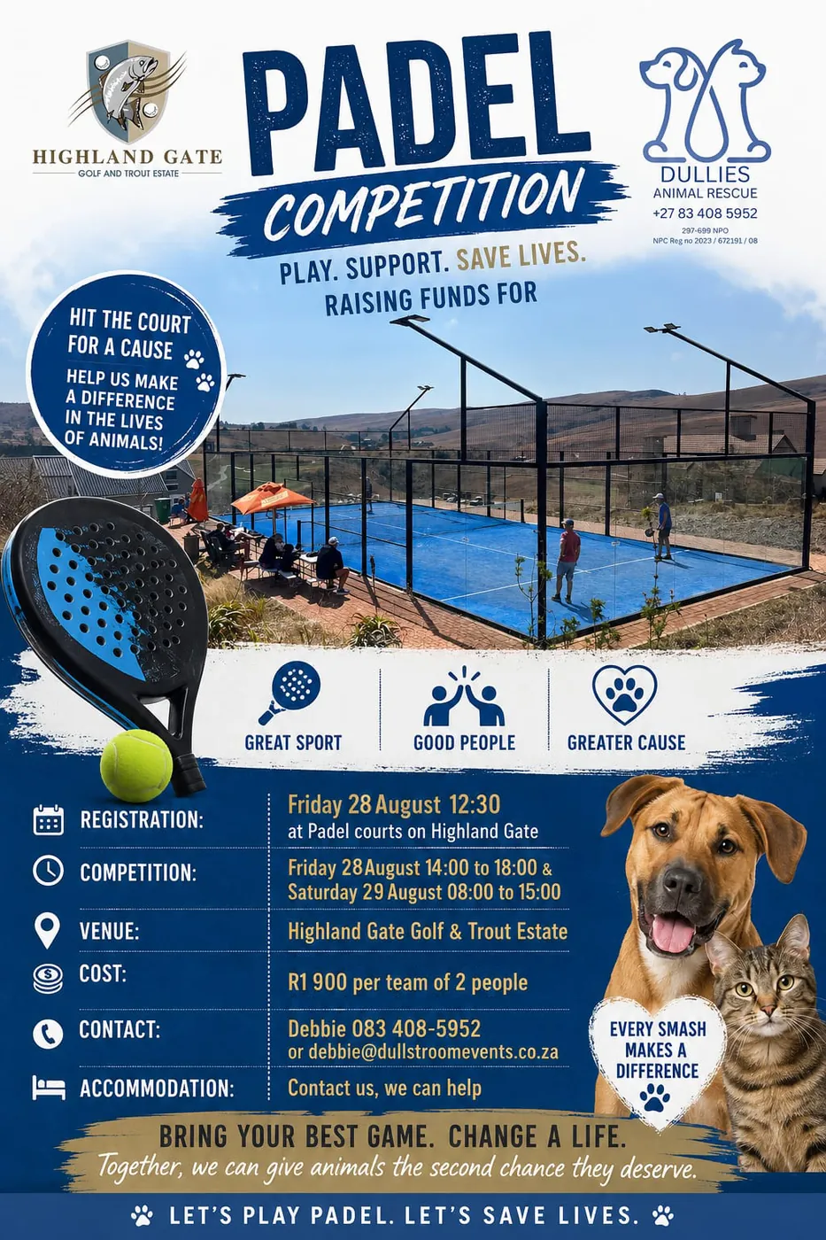 Padel Competition for Dullies Animal Rescue